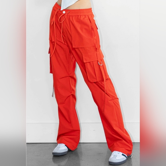 #8784 🛑S BOHO CHIC FABULOUS WIDE LEG CARGO PANTS - Picture 1 of 16